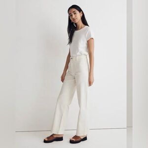 Maxwell The Perfect Vintage Wide-Leg Crop white Jean. 26